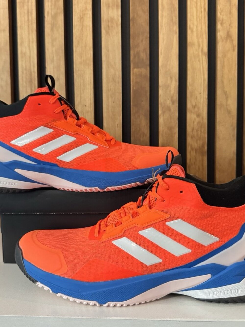 SIZE 11.5 MENS - adidas CrazyFlight 6 Mid Volleyball Indoor Orange Blue HQ4683